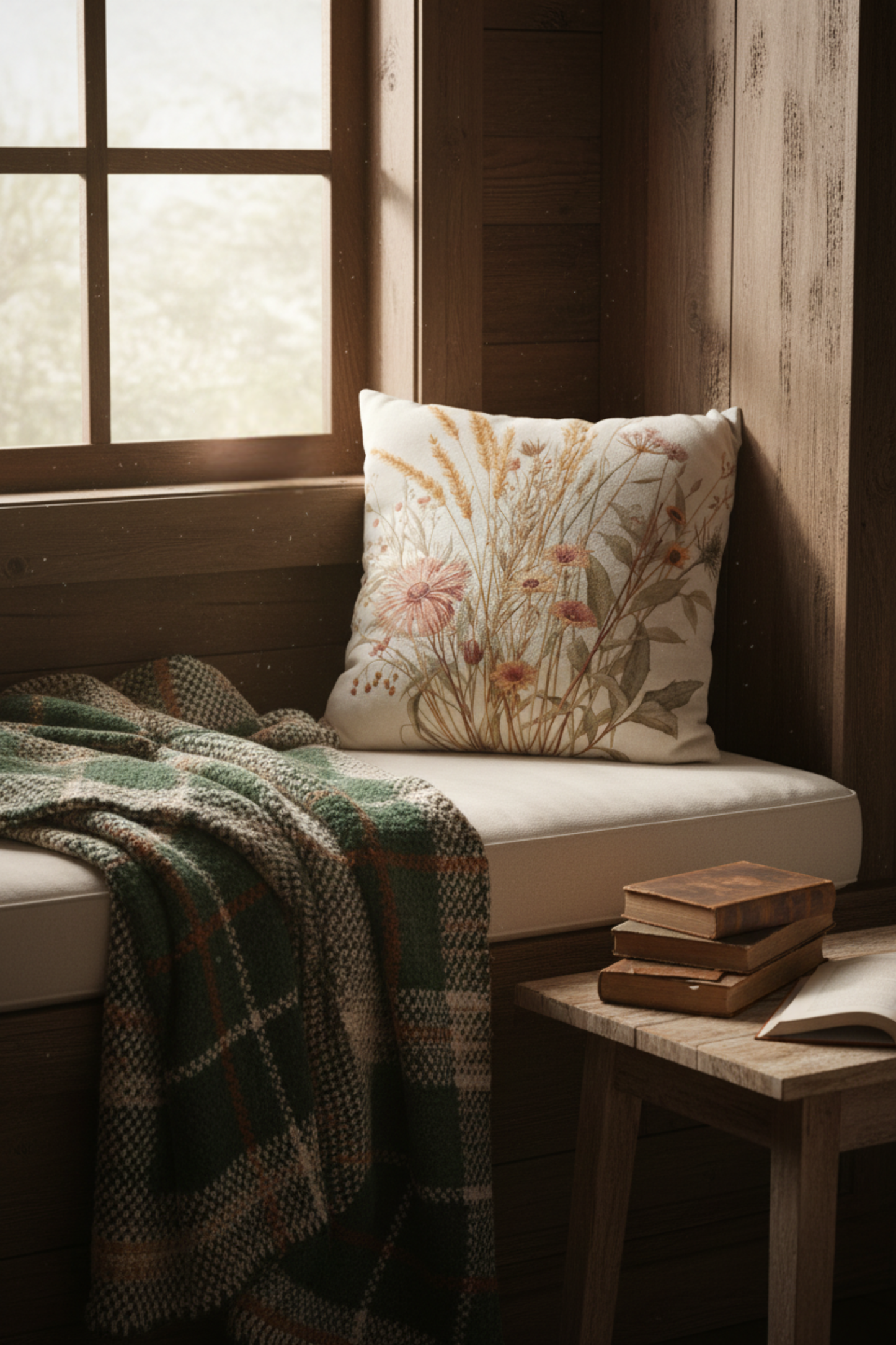 Cottage Garden Florals (Harvest Bloom) — Throw Pillow Cover