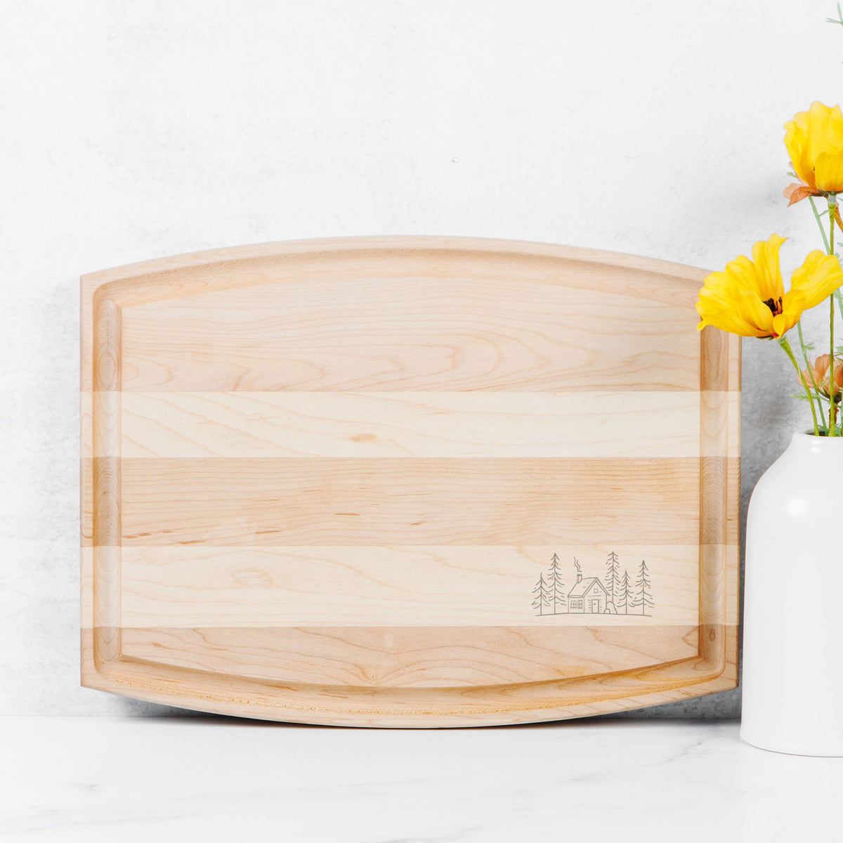 Woodland Cabin - Arched Wood Cutting & Serving Board