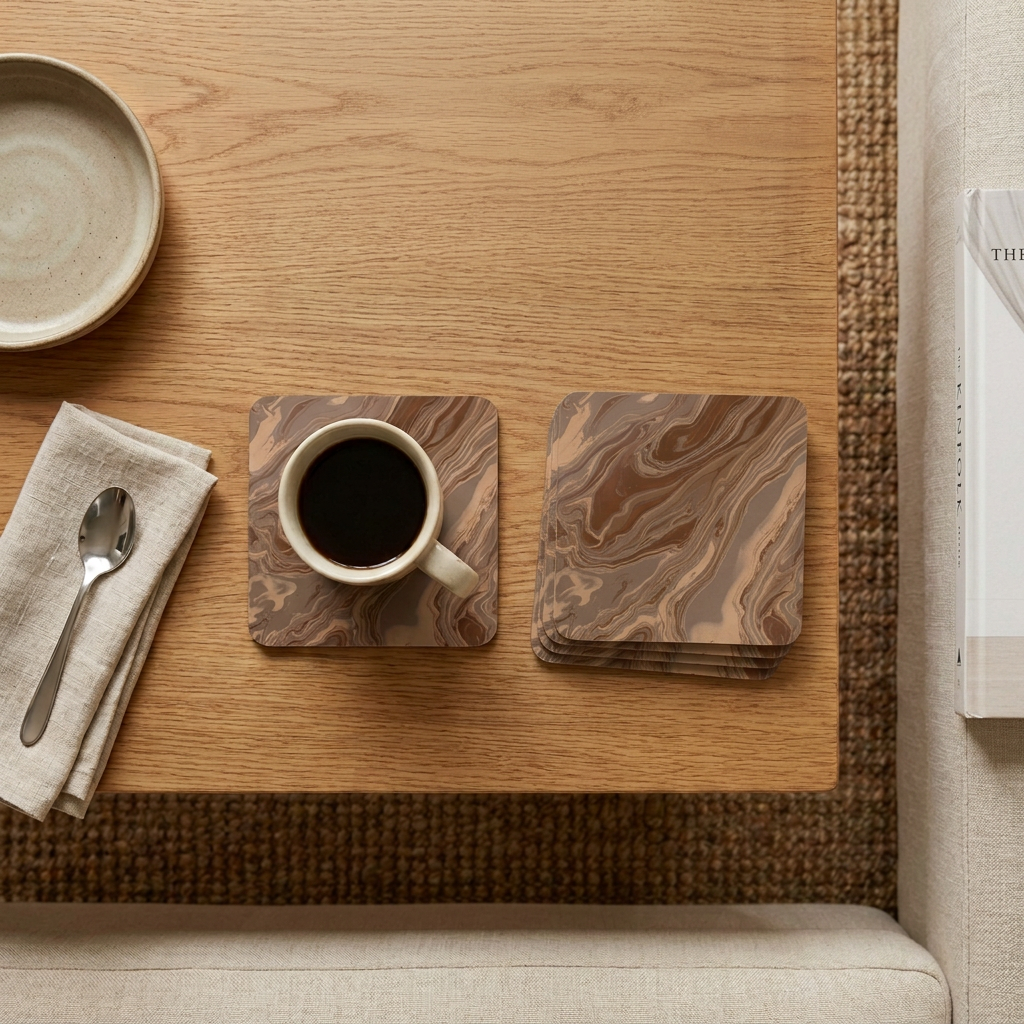 Revised coffee-table mockup with book mostly out of frame and no visible lettering