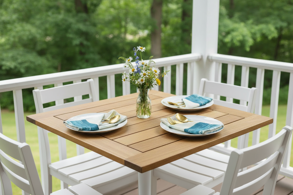 Seaside Napkins — Porch Table with Chairs