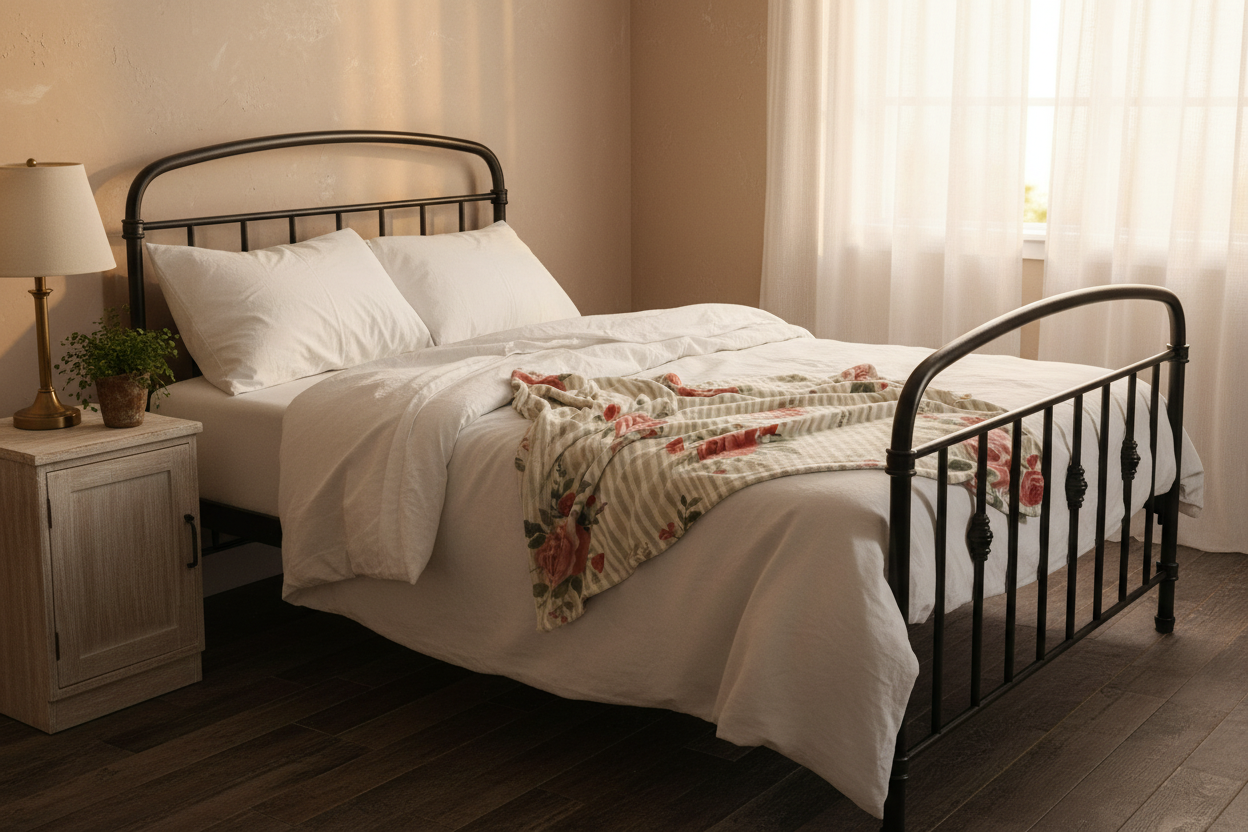 Vintage Rose Blanket — Bedroom
